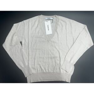 Thakoon NWT V-Neck‎ Sweater Light Beige in Size Small